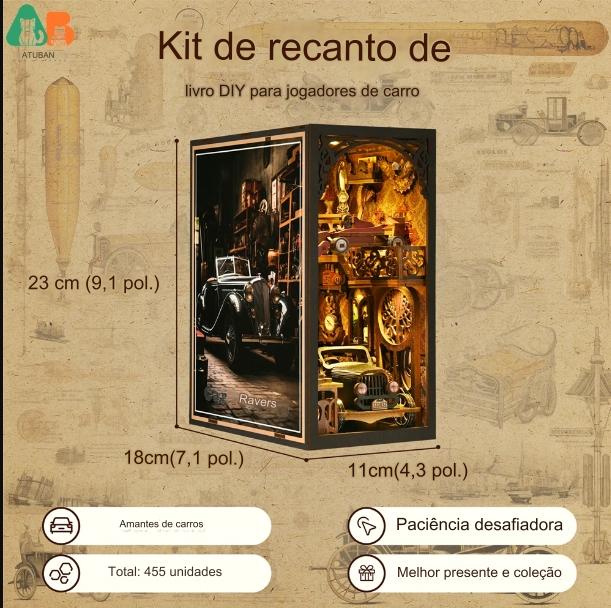 RECANTO DE LIVROS ESTILO QUEBRA-CABEÇA